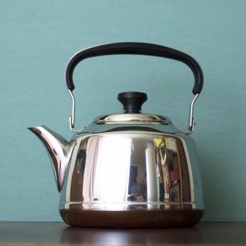 NORWAY POLARIS STAINLESS/COPPER KETTLE - 北欧ビンテージ雑貨