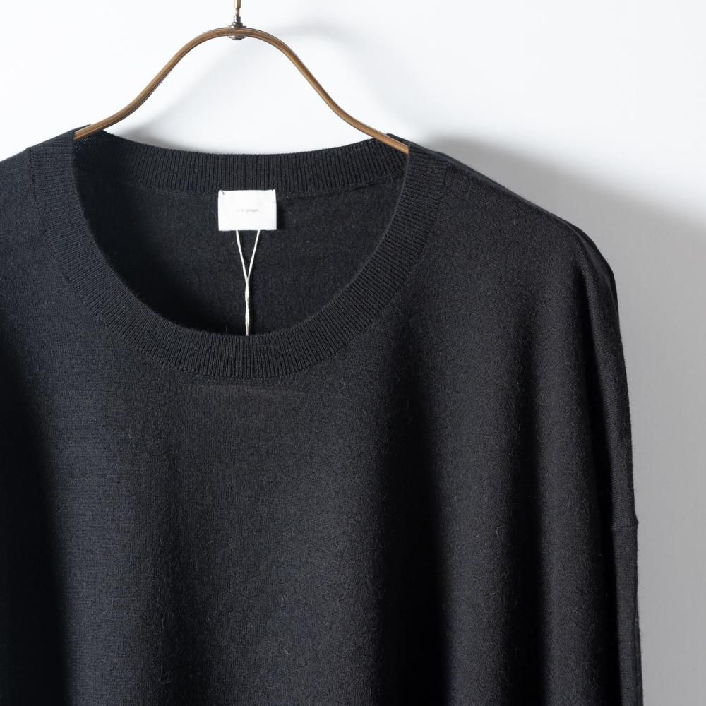 <img class='new_mark_img1' src='https://img.shop-pro.jp/img/new/icons13.gif' style='border:none;display:inline;margin:0px;padding:0px;width:auto;' />C.T.plage ラクーン混クルーネックセーター BLK