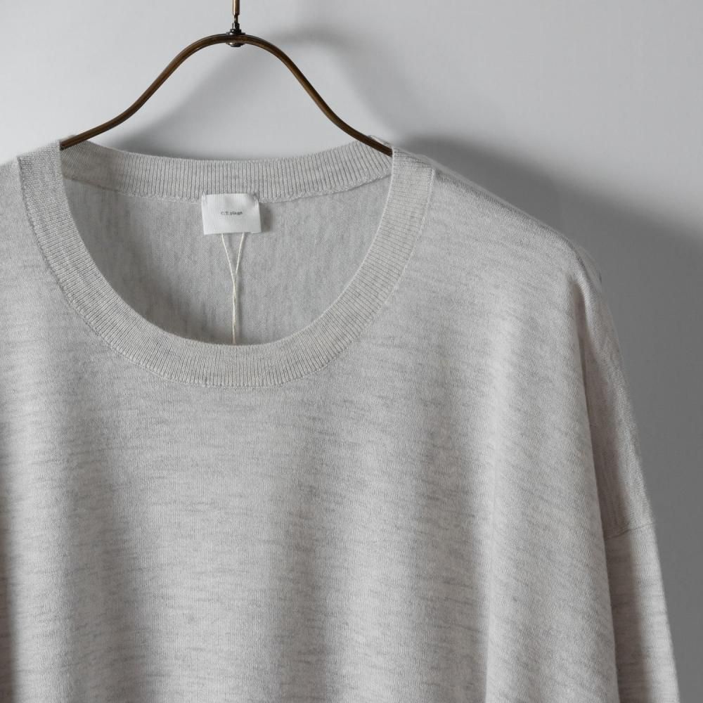 <img class='new_mark_img1' src='https://img.shop-pro.jp/img/new/icons13.gif' style='border:none;display:inline;margin:0px;padding:0px;width:auto;' />C.T.plage ラクーン混クルーネックセーター L.GREY
