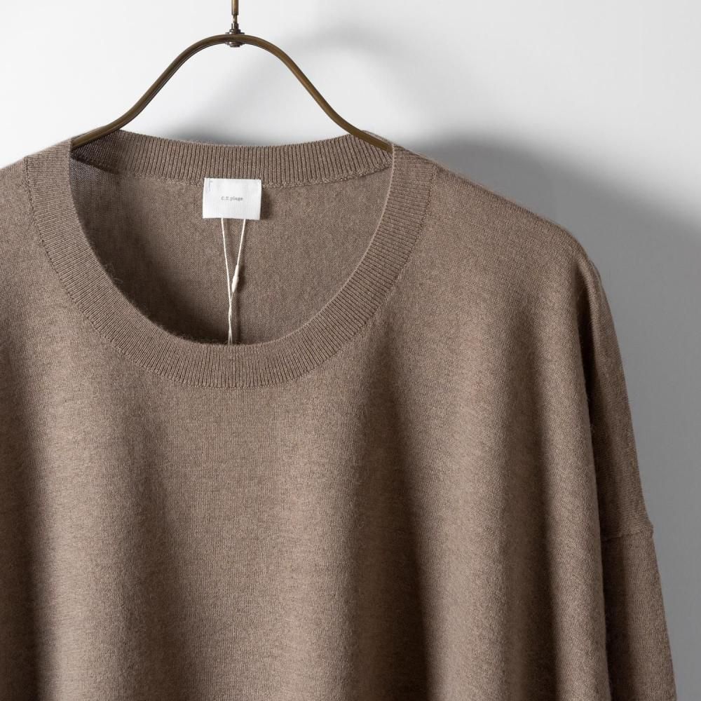 <img class='new_mark_img1' src='https://img.shop-pro.jp/img/new/icons13.gif' style='border:none;display:inline;margin:0px;padding:0px;width:auto;' />C.T.plage ラクーン混クルーネックセーター CAMEL