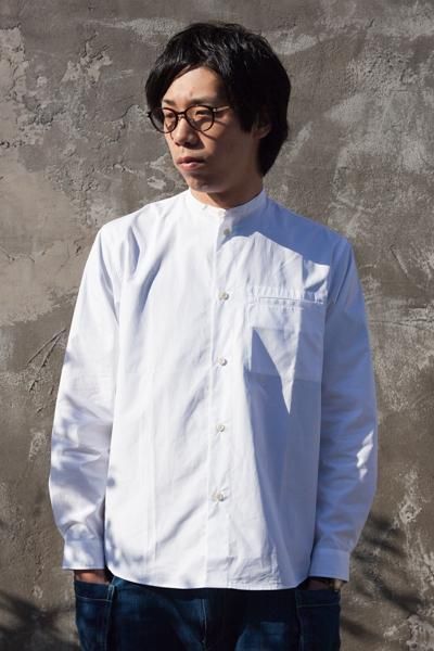 ポータークラシック　STAND COLLOR SUVIN GOLD SHIRT PORTER CLASSIC】STAND COLLOR SUVIN GOLD SHIRT-SLOW&STEADY