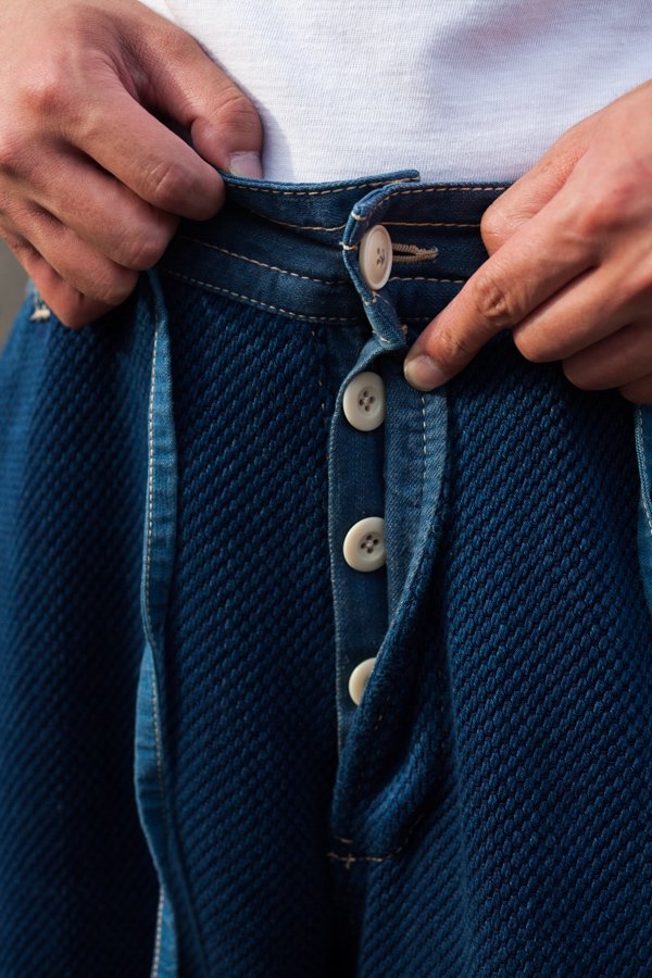 PORTER CLASSIC KENDO PANTS INDIGO BLUE メンズ | cq.co.nz