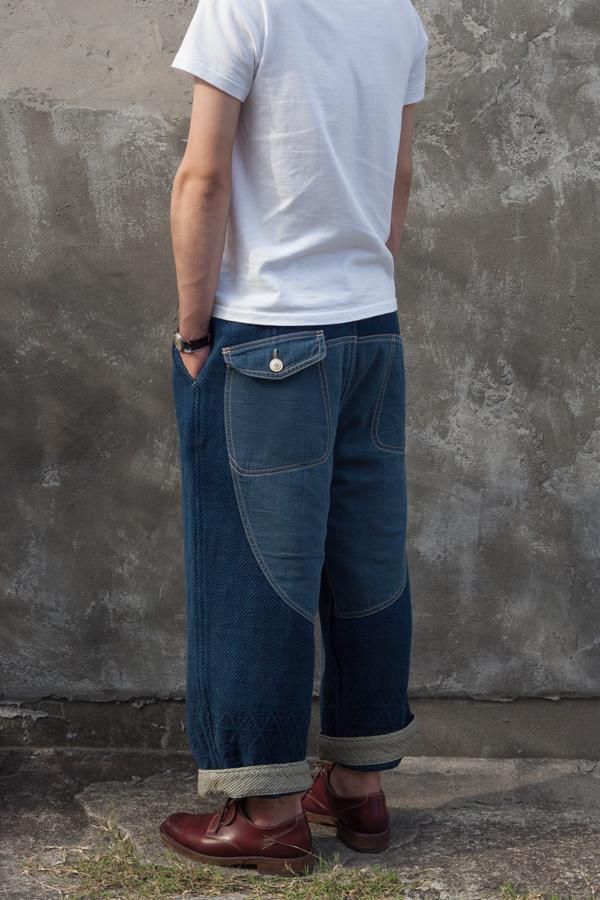 Porter Classic KENDO PANTS INDIGO BLUE-