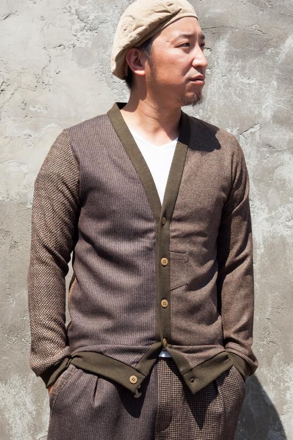 FRANK LEDER CHEQUERED CORDUROY CARDIGAN - テーラードジャケット