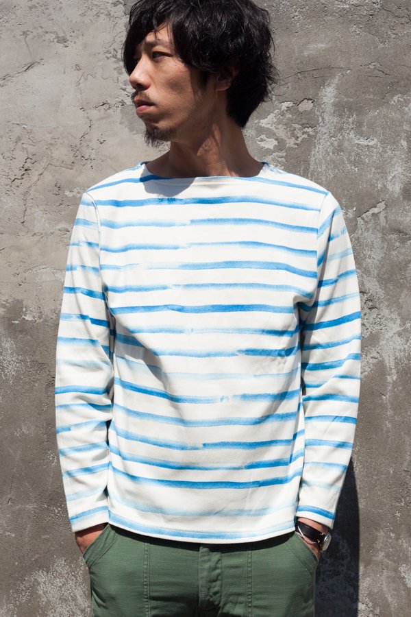 PORTER CLASSIC】ARTIST BORDER LONG T-SHIRT-SLOW&STEADY