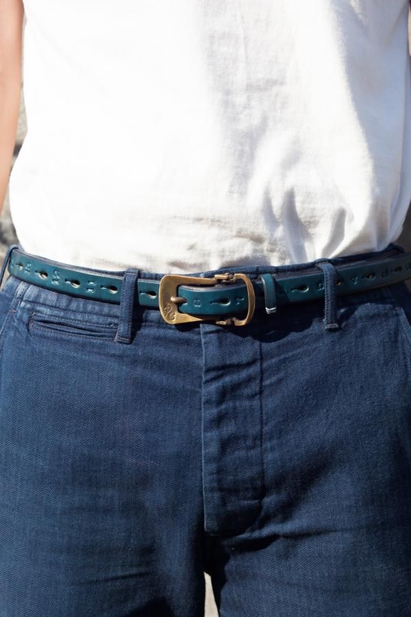 完売】 PORTER CLASSIC ポータークラシック “BLUES” LEATHER BELT W