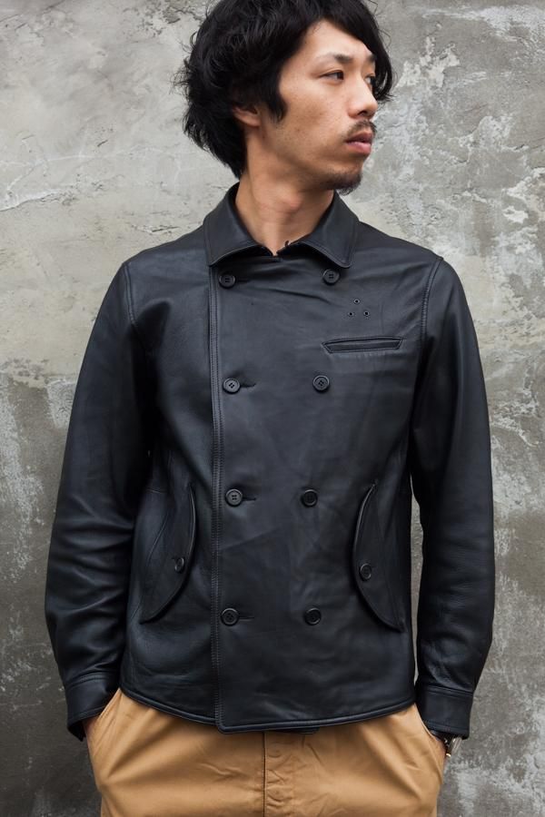 ポータークラシック SHEEP LEATHER DOUBLE JACKET 黒