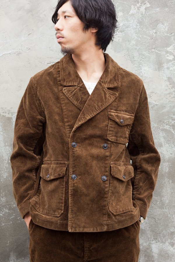 PORTER CLASSIC】CORDUROY TAILORED DOUBLE JACKET-SLOW&STEADY