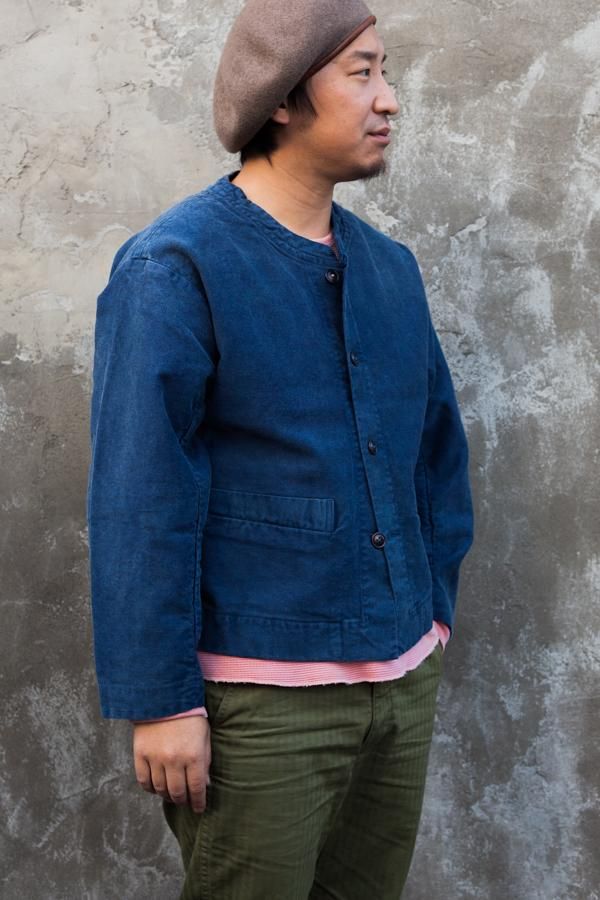 PORTER CLASSIC】MOLESKIN NO-COLLOR JACKET-SLOW&STEADY PORTER CLASSIC】MOLESKIN NO-COLLOR JACKET-SLOW&STEADY