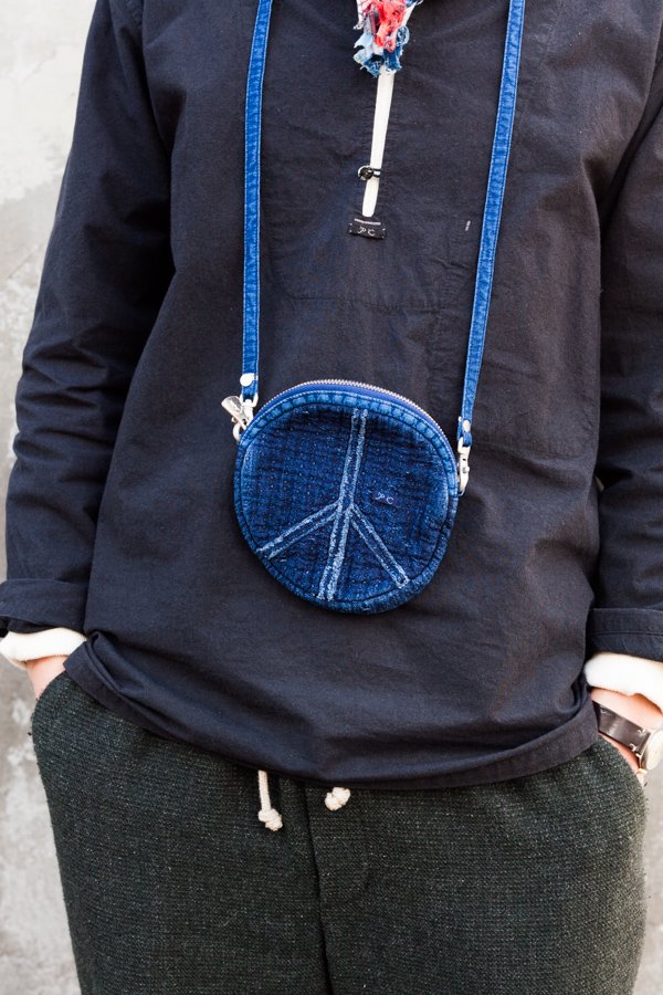 POTER CLASSIC】PC SASHIKO ROUND POUCH- SLOW&STEADY -