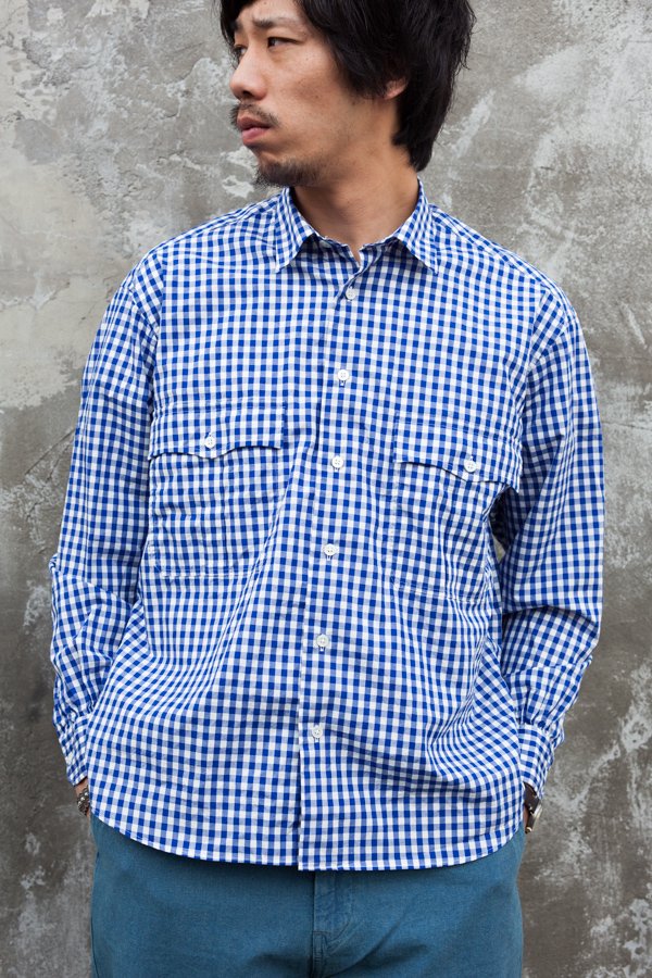 PORTER CLASSIC】ROLL UP GINGHAM CHECK SHIRT-SLOW&STEADY