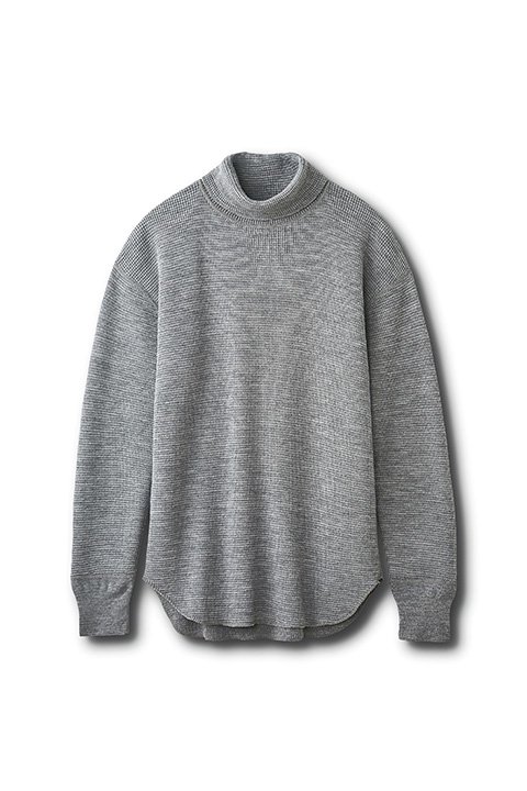 PHIGVEL】C/L WAFFLE TURTLENECK TOP-SLOW＆STEADY