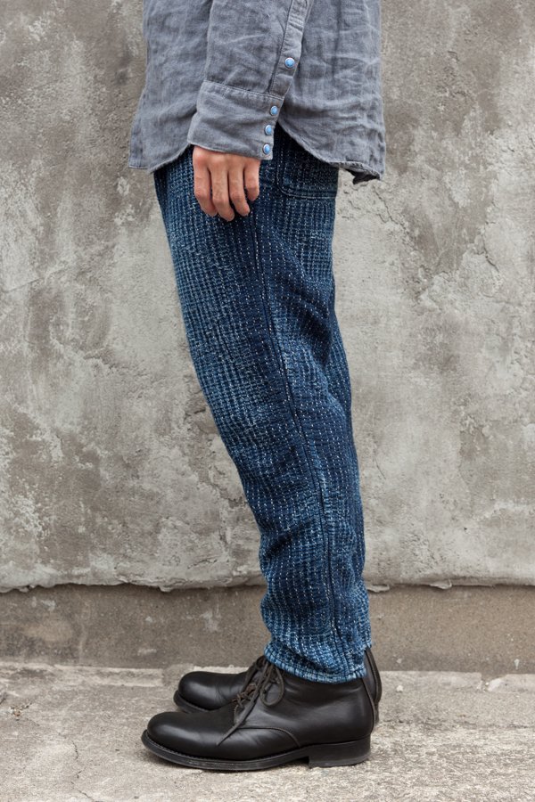 PORTER CLASSIC】SASHIKO LIGHT MEN'S PANTS-SLOW&STEADY