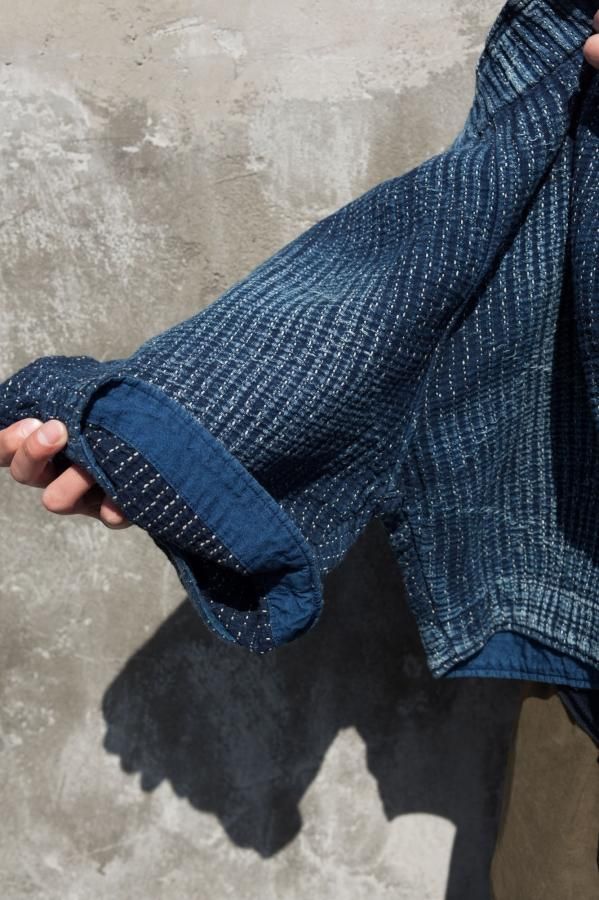 PORTER CLASSIC】SASHIKO LIGHT SHORTS-SLOW&STEADY