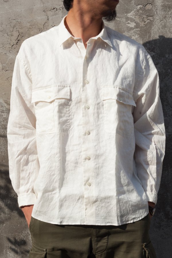 PORTER CLASSIC】ROLL UP LINEN SHIRT-SLOW&STEADY