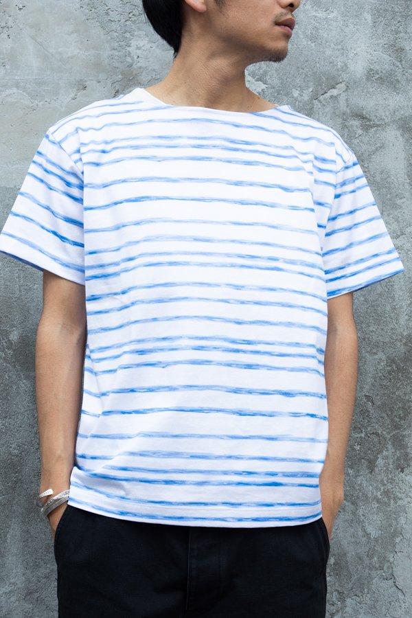 PORTER CLASSIC】ARTIST BORDER T-SHIRT -SLOW&STEADY