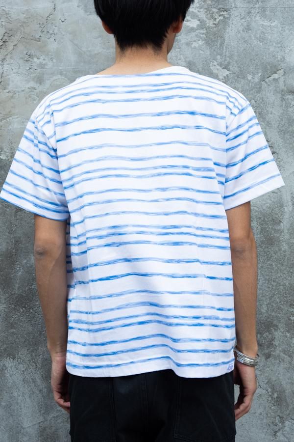 PORTER CLASSIC】ARTIST BORDER T-SHIRT -SLOW&STEADY