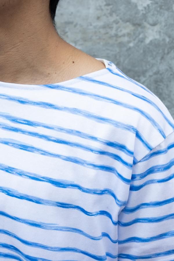 PORTER CLASSIC】ARTIST BORDER T-SHIRT -SLOW&STEADY