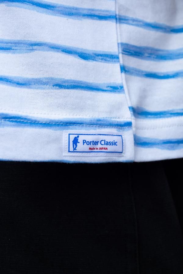 PORTER CLASSIC】ARTIST BORDER T-SHIRT -SLOW&STEADY
