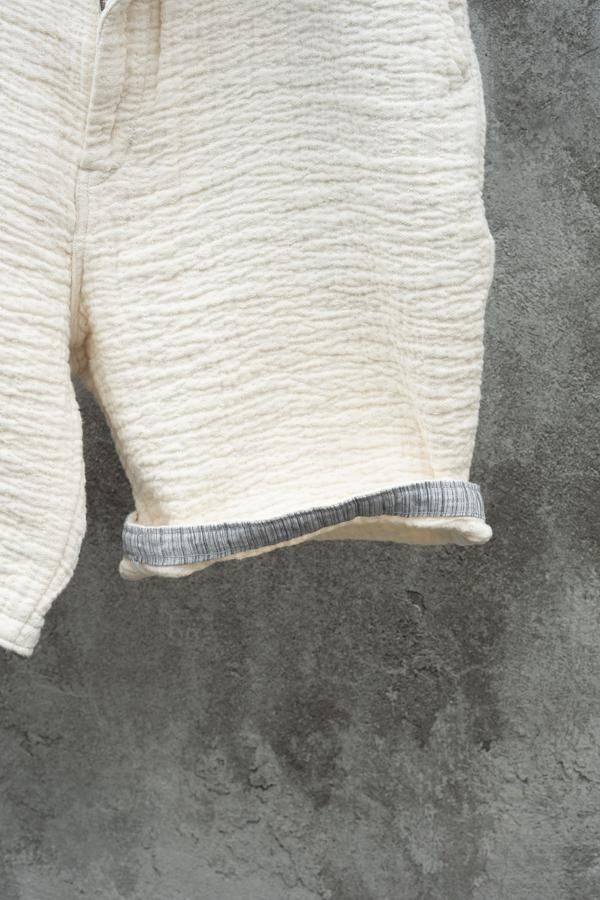 PORTER CLASSIC】SASHIKO LIGHT LINEN SHORTS-SLOW&STEADY