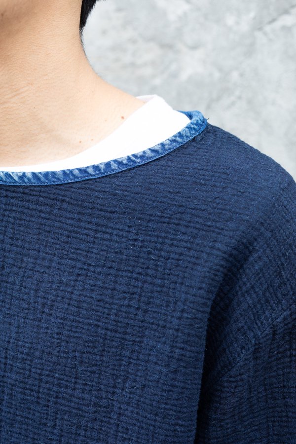 PORTER CLASSIC】SASHIKO SUPER LIGHT SWEAT SHIRTS-SLOW&STEADY