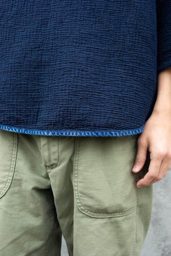 トップス SASHIKO SUPER LIGHT SWEATSHIRT PORTER CLASSIC】SASHIKO SUPER LIGHT SWEAT SHIRTS-SLOW&STEADY