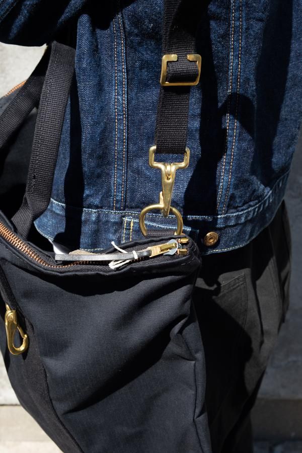 バッグ CHARLIE BORROW PILOT BAG INDIGO DENIM CHARLIE BORROW】PILOT BAG -SLOW＆STEADY