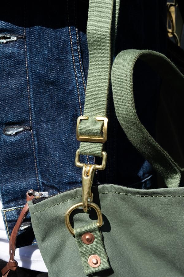 バッグ CHARLIE BORROW PILOT BAG INDIGO DENIM CHARLIE BORROW】PILOT BAG -SLOW＆STEADY