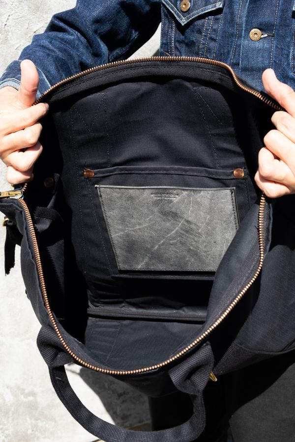 バッグ CHARLIE BORROW PILOT BAG INDIGO DENIM CHARLIE BORROW】PILOT BAG -SLOW＆STEADY