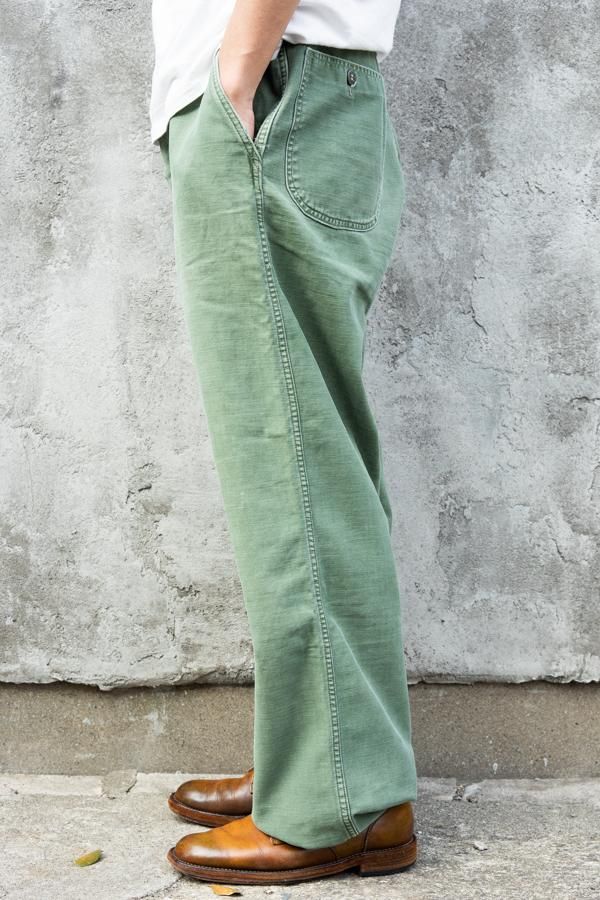 50sUSMCP-58 ユーティリティパンツコットンサテンマリンコープW32早勝 50's USMC P-58 コットンサテン ユーティリティーパンツ