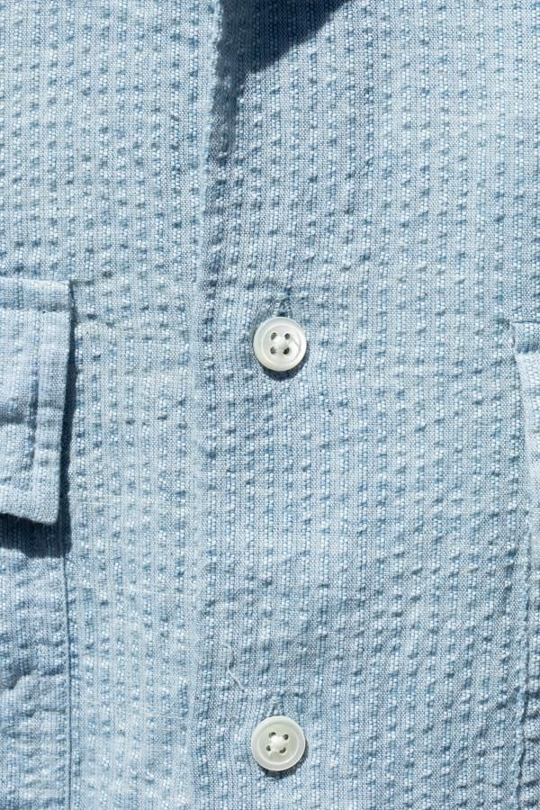 ポータークラシック　しじら　ロールアップシャツ　SHIJIRA STRIPE PORTER CLASSIC】ROLL UP SHIJIRA STRIPE SHIRT-SLOW&STEADY