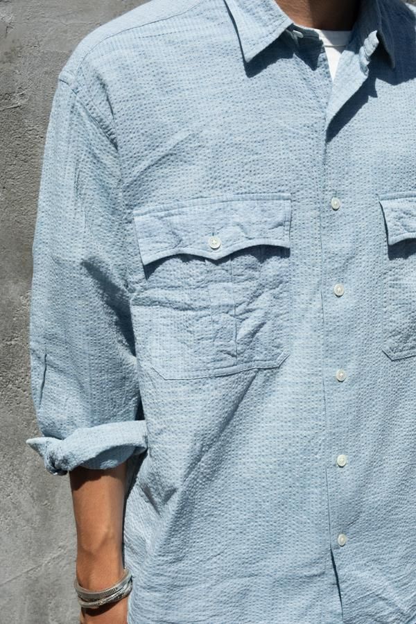 PORTER CLASSIC】ROLL UP SHIJIRA STRIPE SHIRT-SLOW&STEADY