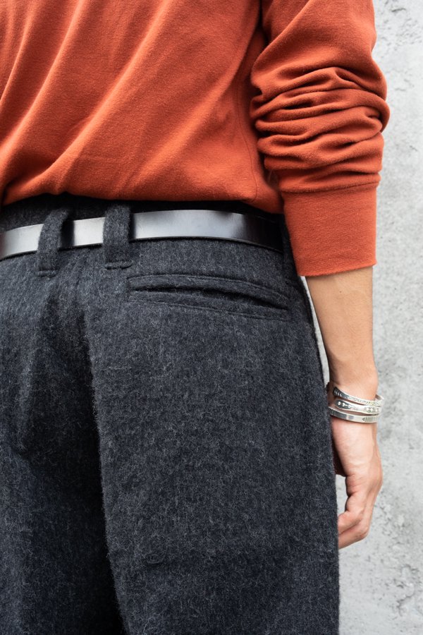 Porter classic WOOL & GAUZE WIDE PANTS | hartwellspremium.com