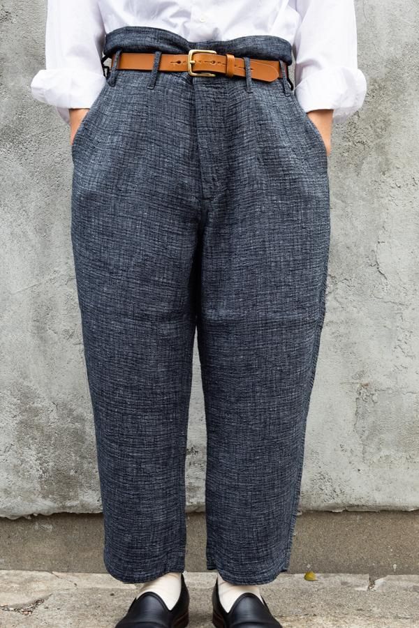 PORTER CLASSIC】SASHIKO LINEN PREMIUM CLASSIC PANTS-SLOW&STEADY