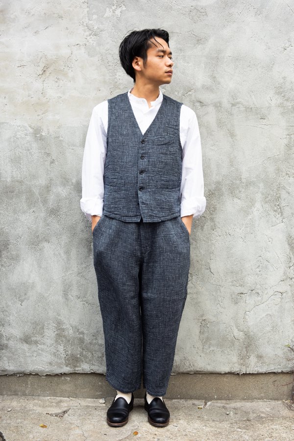 PORTER CLASSIC】SASHIKO LINEN PREMIUM CLASSIC PANTS-SLOW&STEADY