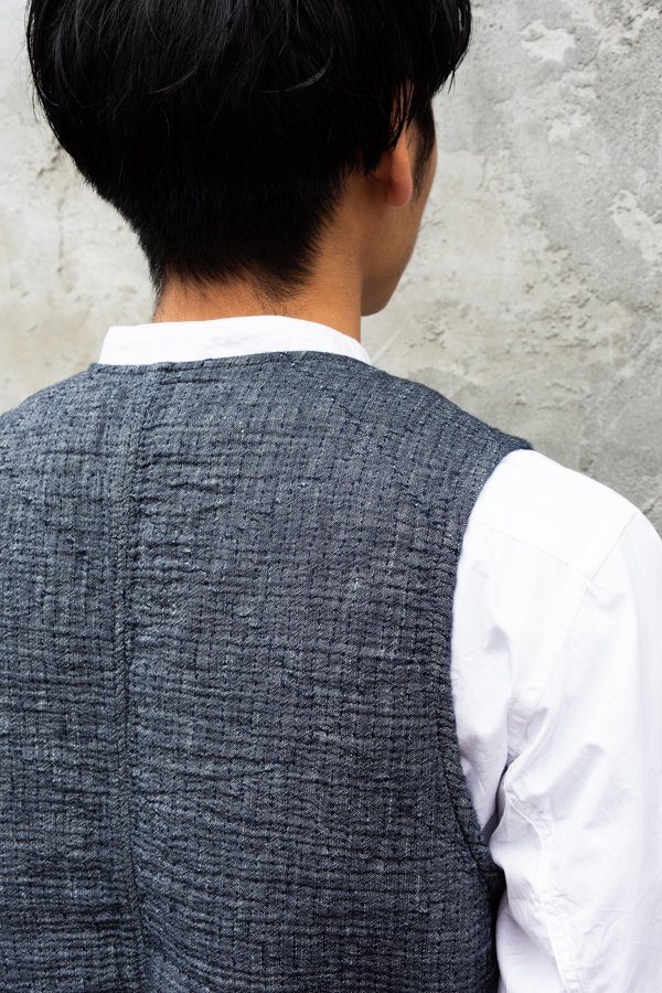 PORTER CLASSIC】SASHIKO LINEN PREMIUM CLASSIC VEST-SLOW&STEADY