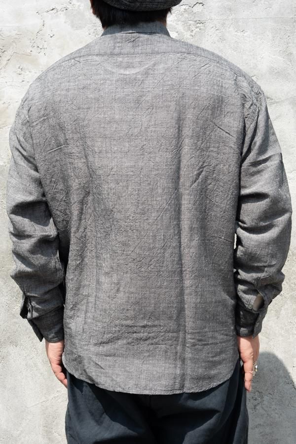 PORTER CLASSIC】ROLL UP BANBOO LINEN SHIRT-SLOW&STEADY PORTER CLASSIC】ROLL UP BANBOO LINEN SHIRT-SLOW&STEADY