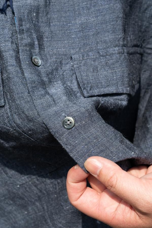 PORTER CLASSIC】ROLL UP BANBOO LINEN SHIRT-SLOW&STEADY