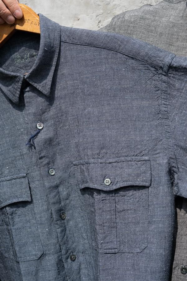 PORTER CLASSIC】ROLL UP BANBOO LINEN SHIRT-SLOW&STEADY