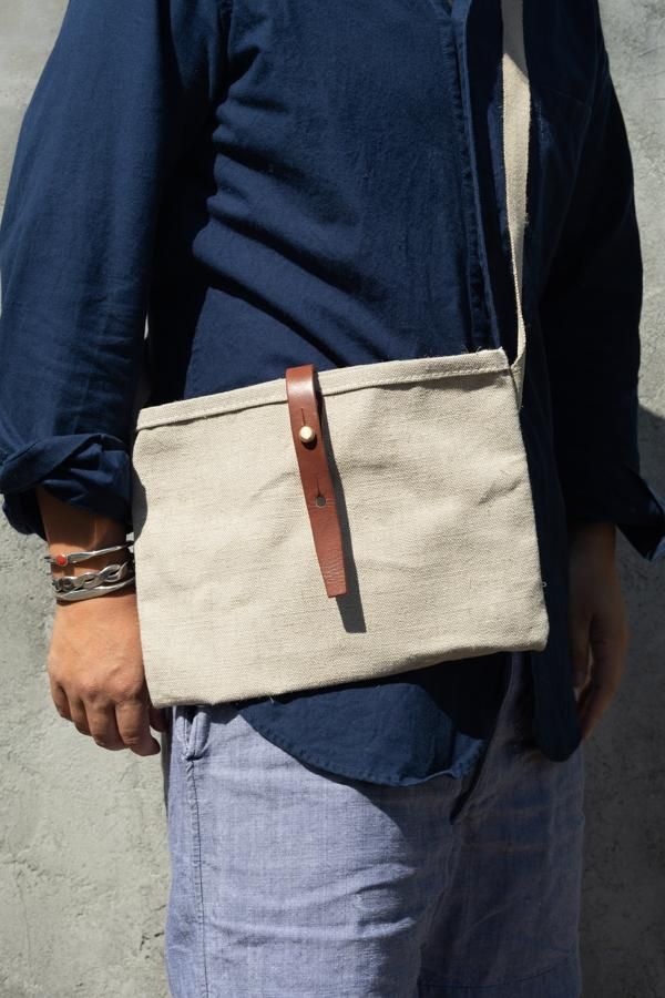 CHARLIE BORROW】GAME BAG SMALL SCOTISH MILITARY FLAX