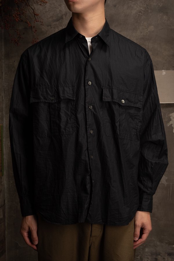 PORTER CLASSIC】ROLL UP MICRO TWILL SHIRT-SLOW&STEADY