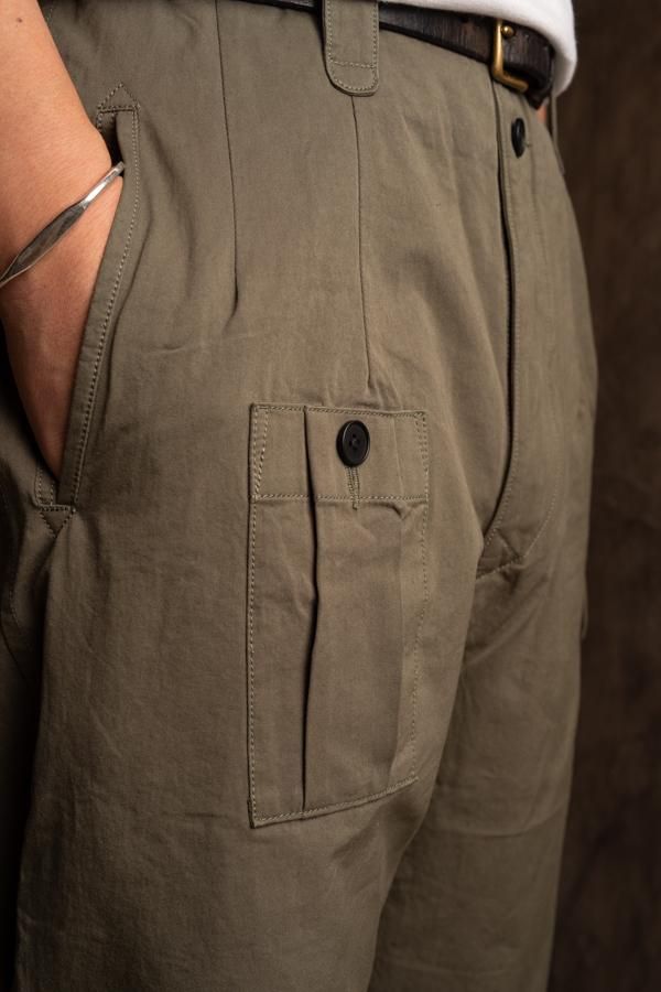 KLASICA 1960 (C-Twill) CARGO POCKET TROUSERS / HIGH DENSITY