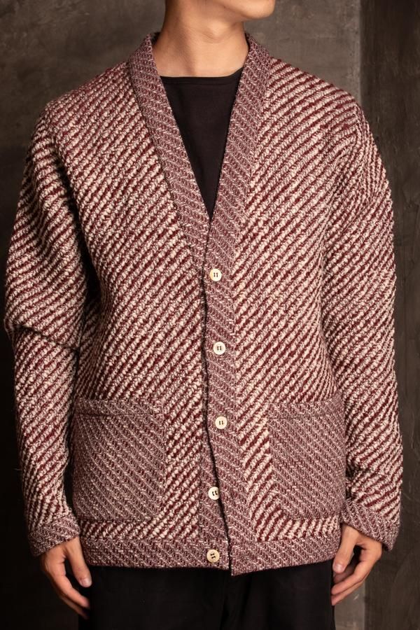 FRANK LEDER】RED WOOL CARDIGAN-SLOW&STEADY