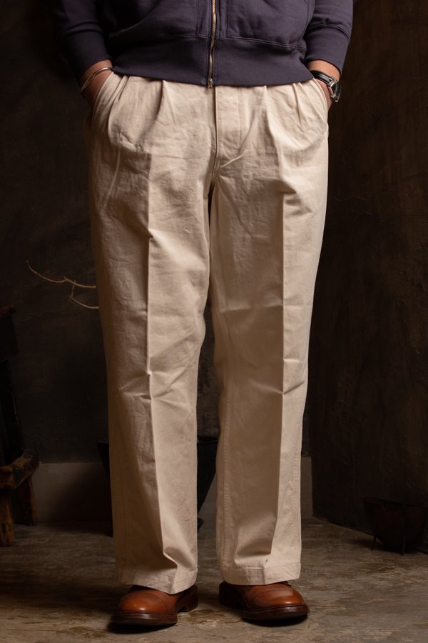 PHIGVEL】BELTED 2TUCK TROUSERS-SLOW＆STEADY