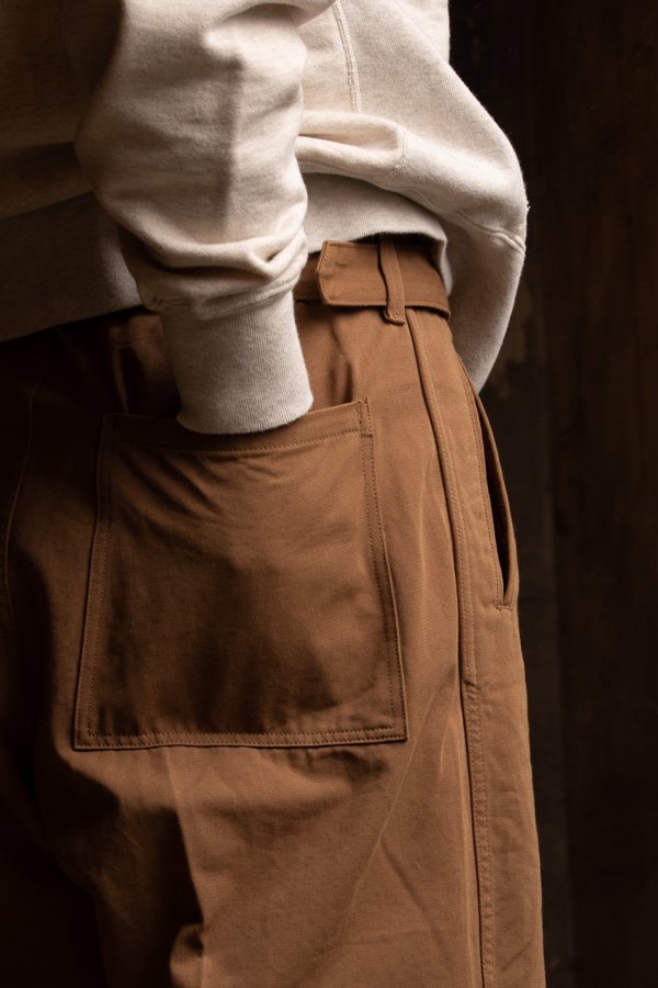 PHIGVEL】BELTED 2TUCK TROUSERS-SLOW＆STEADY