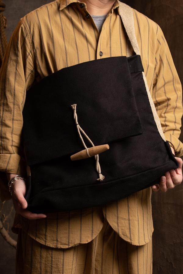 FRANK LEDER リネンショルダー バッグ ストライプ FRANK LEDER リネンショルダー バッグ ストライプ