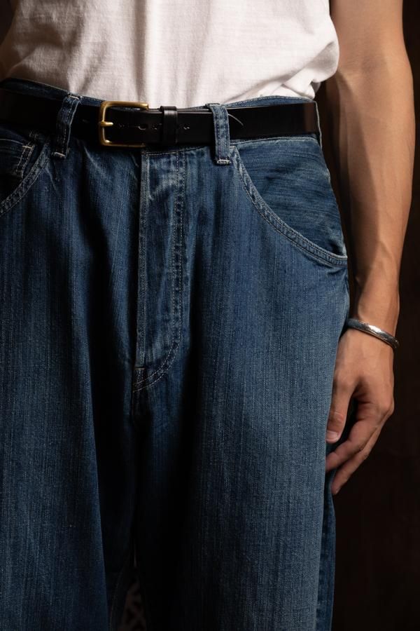 PORTER CLASSIC】INDIGO DENIM WIDE PANTS-SLOW&STEADY PORTER CLASSIC】INDIGO DENIM WIDE PANTS-SLOW&STEADY