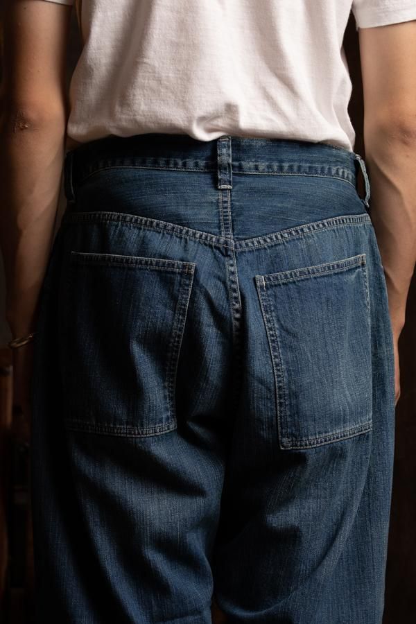 【あすつく】 CLASSIC】INDIGO PORTER DENIM PANTS-SLOW&STEADY WIDE パンツ