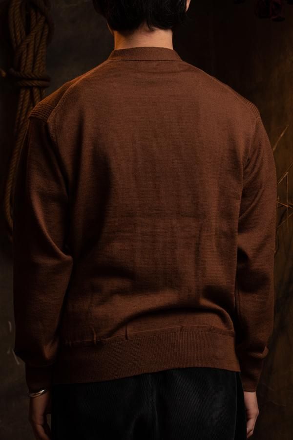 PHIGVEL】WOOL LINEN ZIP UP KNIT -SLOW＆STEADY