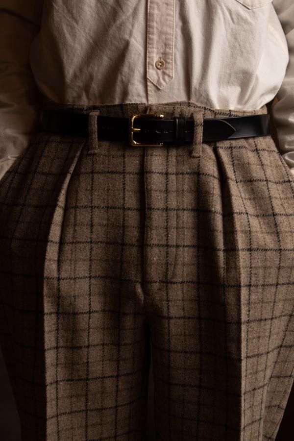 PHIGVEL】TATTERSALL CHECK TROUSERS-SLOW＆STEADY